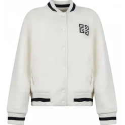 Givenchy - White Varsity Bomber Jacket - Givenchy Exclusive Luxury Collection - Avvenice