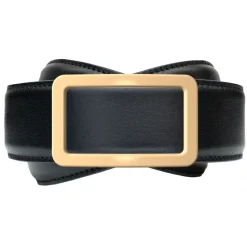 Goldfels - Gold I - Calfskin Jet Black - Black - Belt - Made in Italy - Luxury Exclusive Collection - Avvenice