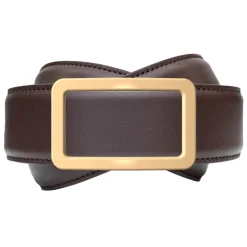 Goldfels - Gold I - Calfskin Chocolate Brown - Brown - Belt - Made in Italy - Luxury Exclusive Collection - Avvenice
