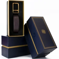 Goldfels - Gold I - Calfskin Chocolate Brown - Brown - Belt - Made in Italy - Luxury Exclusive Collection - Avvenice