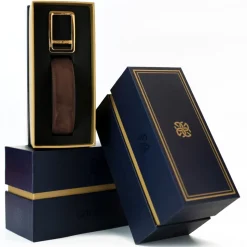 Goldfels - Gold I - Suede Havana Brown - Brown - Belt - Made in Italy - Luxury Exclusive Collection - Avvenice