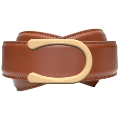 Goldfels - Gold II - Calfskin Cognac Brown - Brown - Belt - Made in Italy - Luxury Exclusive Collection - Avvenice