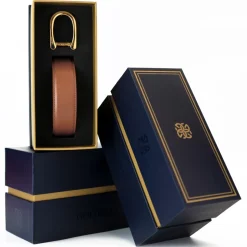 Goldfels - Gold II - Calfskin Cognac Brown - Brown - Belt - Made in Italy - Luxury Exclusive Collection - Avvenice