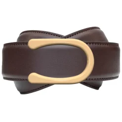 Goldfels - Gold II - Calfskin Chocolate Brown - Brown - Belt - Made in Italy - Luxury Exclusive Collection - Avvenice