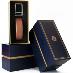 Goldfels - Palladium I - Calfskin Cognac Brown - Brown - Belt - Made in Italy - Luxury Exclusive Collection - Avvenice