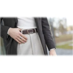 Goldfels - Palladium I - Calfskin Chocolate Brown - Brown - Belt - Made in Italy - Luxury Exclusive Collection - Avvenice