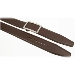 Goldfels - Palladium I - Calfskin Chocolate Brown - Brown - Belt - Made in Italy - Luxury Exclusive Collection - Avvenice