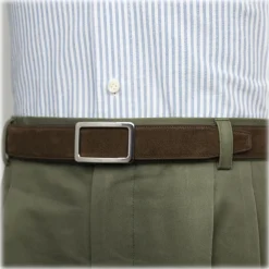 Goldfels - Palladium I - Suede Havana Brown - Brown - Belt - Made in Italy - Luxury Exclusive Collection - Avvenice