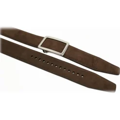 Goldfels - Palladium I - Suede Havana Brown - Brown - Belt - Made in Italy - Luxury Exclusive Collection - Avvenice