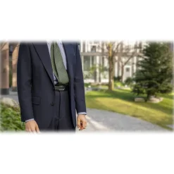 Goldfels - Palladium II - Calfskin Jet Black - Black - Belt - Made in Italy - Luxury Exclusive Collection - Avvenice