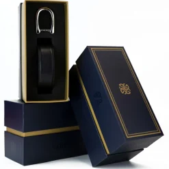 Goldfels - Palladium II - Calfskin Jet Black - Black - Belt - Made in Italy - Luxury Exclusive Collection - Avvenice