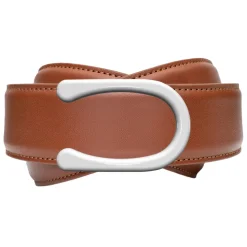 Goldfels - Palladium II - Calfskin Cognac Brown - Brown - Belt - Made in Italy - Luxury Exclusive Collection - Avvenice