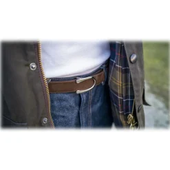 Goldfels - Palladium II - Suede Havana Brown - Brown - Belt - Made in Italy - Luxury Exclusive Collection - Avvenice