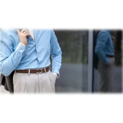 Goldfels - Palladium II - Suede Havana Brown - Brown - Belt - Made in Italy - Luxury Exclusive Collection - Avvenice