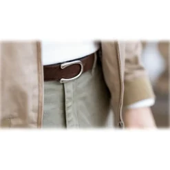 Goldfels - Palladium II - Suede Havana Brown - Brown - Belt - Made in Italy - Luxury Exclusive Collection - Avvenice