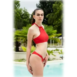 Grace - Grazia di Miceli - Covering Bikini Red "Sakura" - Luxury Collection - Made in Italy - High Quality - Avvenice