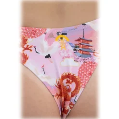 Grace - Grazia di Miceli - "Kyoto" Crossover Bikini with Itsukushima Print - Luxury Collection - Made in Italy - High Quality - Avvenice