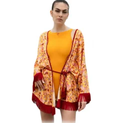 Grace - Grazia di Miceli - Miyajima Oriental Print Women's Kimono - Luxury Collection - Made in Italy - High Quality - Avvenice