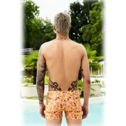 Grace - Grazia di Miceli - "Kanazawa" Men's Boxer with Sensoji Print - Luxury Collection - Made in Italy - High Quality - Avvenice