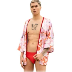 Grace - Grazia di Miceli - Men's Kimono with Oriental Prints Hiloya - Luxury Collection - Made in Italy - High Quality - Avvenice