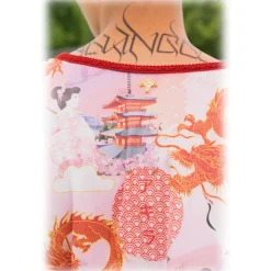 Grace - Grazia di Miceli - Men's Kimono with Oriental Prints Hiloya - Luxury Collection - Made in Italy - High Quality - Avvenice