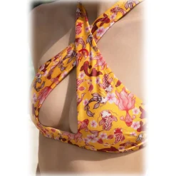 Grace - Grazia di Miceli - "Kyoto" Crossover Bikini with Sensoji Print - Luxury Collection - Made in Italy - High Quality - Avvenice