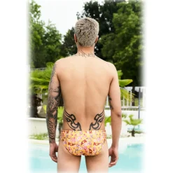 Grace - Grazia di Miceli - Sensoji "Osaka" Print Men's Briefs - Luxury Collection - Made in Italy - High Quality - Avvenice