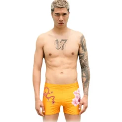 Grace - Grazia di Miceli - Itsukushima "Kanazawa" Print Embroidered Boxer - Luxury Collection - Made in Italy - High Quality - Avvenice