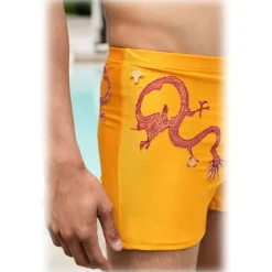 Grace - Grazia di Miceli - Itsukushima "Kanazawa" Print Embroidered Boxer - Luxury Collection - Made in Italy - High Quality - Avvenice