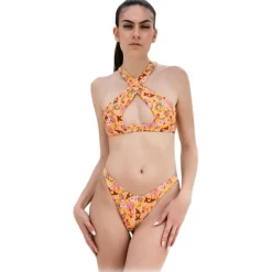 Grace - Grazia di Miceli - Carpe Sensoji "Kyoto" Print Crossover Bikini - Luxury Collection - Made in Italy - High Quality - Avvenice