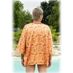 Grace - Grazia di Miceli - Men's Kimono "Hiloya" Sensoji Print - Luxury Collection - Made in Italy - High Quality - Avvenice