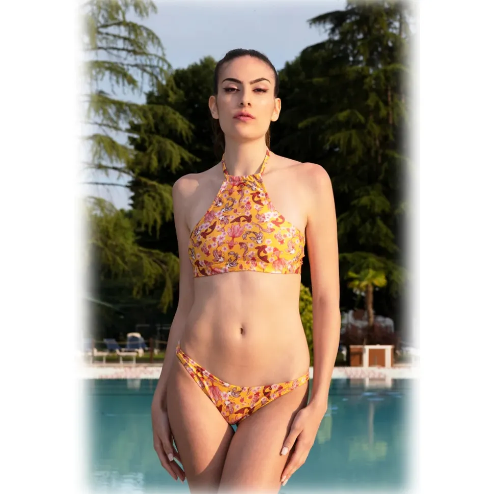 Grace - Grazia di Miceli - Covering Bikini "Sakura" Sensoji Print - Luxury Collection - Made in Italy - High Quality - Avvenice