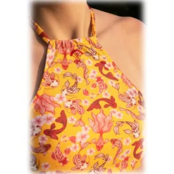 Grace - Grazia di Miceli - Covering Bikini "Sakura" Sensoji Print - Luxury Collection - Made in Italy - High Quality - Avvenice