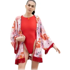 Grace - Grazia di Miceli - Itsukushima Oriental Print Women's Kimono - Luxury Collection - Made in Italy - High Quality - Avvenice