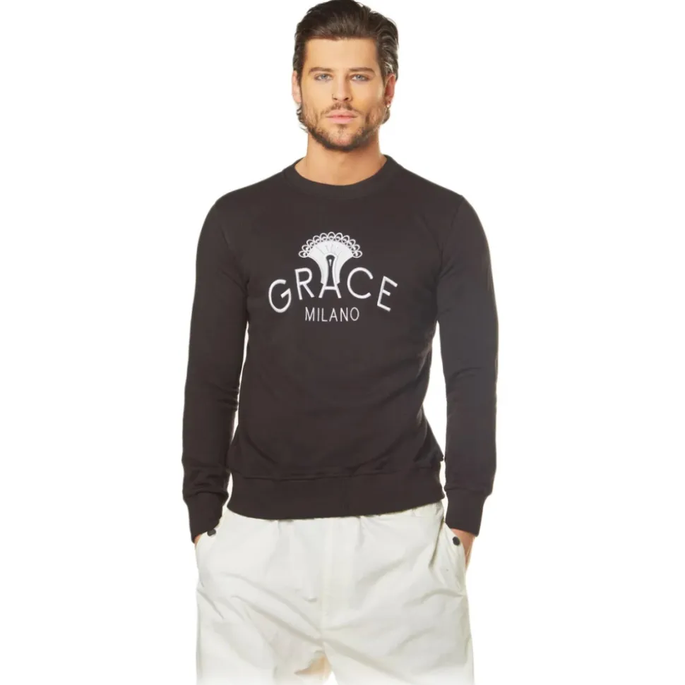 Grace - Grazia di Miceli - Men's Dorian Crew Neck Sweatshirt - Luxury Collection - Made in Italy - High Quality - Avvenice