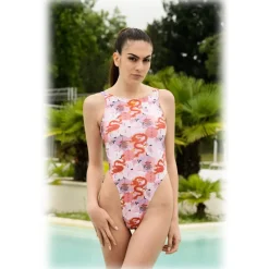 Grace - Grazia di Miceli - "Yokohama" Trikini with Itsukushima Print - Luxury Collection - Made in Italy - High Quality - Avvenice