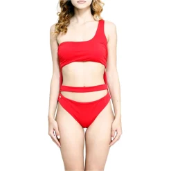 Grace - Grazia di Miceli - Women's Trikini "Miami Beach" Red - Luxury Collection - Made in Italy - High Quality - Avvenice