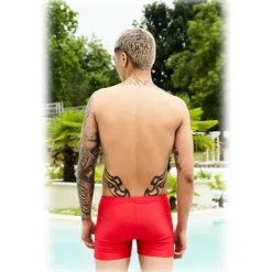 Grace - Grazia di Miceli - "Kanazawa" Red Men's Boxer - Luxury Collection - Made in Italy - High Quality - Avvenice