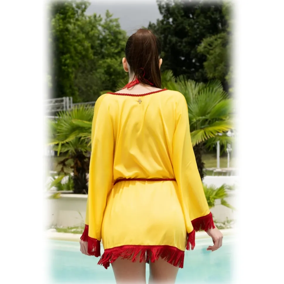 Grace - Grazia di Miceli - Miyajima Solid Color Women's Kimono - Luxury Collection - Made in Italy - High Quality - Avvenice