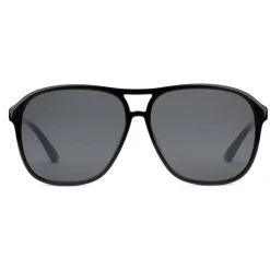 Gucci - Acetate Aviator Sunglasses with Optimal Fit - Acetate Black Lenses Grey - Gucci Eyewear - Avvenice