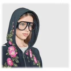 Gucci - Acetate Glasses - Black Light Blue - Gucci Eyewear - Avvenice