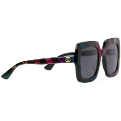 Gucci - Acetate Square Sunglasses with Glitter - Rainbow Glitter Black - Gucci Eyewear - Avvenice