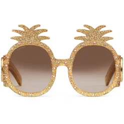 Gucci - Acetate Sunglasses with Pineapple Pattern - Gucci Eyewear - Avvenice