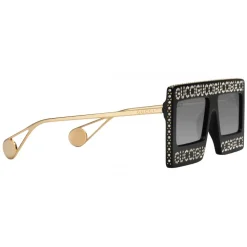 Gucci - Acetate Sunglasses with Mask Frame - Black - Gucci Eyewear - Avvenice