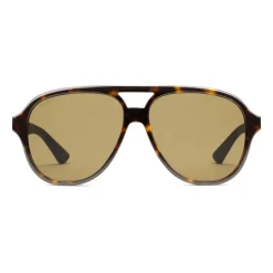 Gucci - Aviator Acetate and Metal Sunglasses - Tortoiseshell - Gucci Eyewear - Avvenice