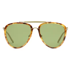 Gucci - Aviator Acetate and Metal Sunglasses - Tortoiseshell - Gucci Eyewear - Avvenice