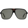 Gucci - Aviator Acetate Sunglasses - Brown - Gucci Eyewear - Avvenice