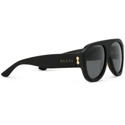 Gucci - Aviator Acetate Sunglasses - Black - Gucci Eyewear - Avvenice