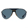 Gucci - Aviator Metal Sunglasses - Gold Blue - Gucci Eyewear - Avvenice