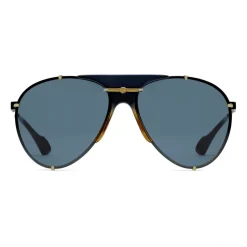 Gucci - Aviator Metal Sunglasses - Gold Blue - Gucci Eyewear - Avvenice